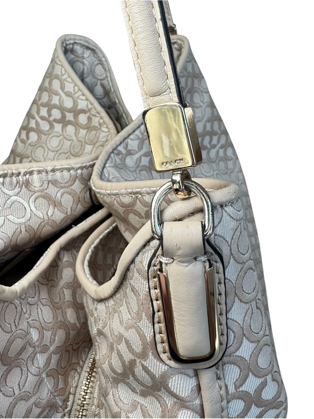 Coach Madison Op Optic Art Pearlescent Small Phoebe 27843 $298 LI/Khaki - Picture 4 of 16